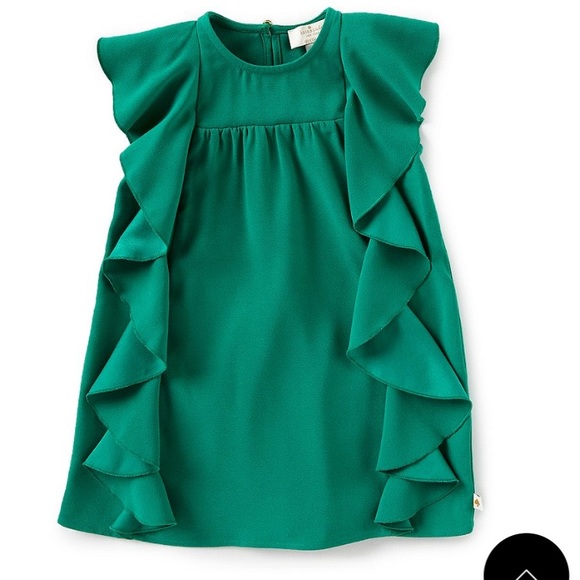 kate spade Other - Kate spade emerald green cascading ruffle dress